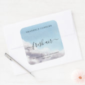 シンプル自家製キャンドルステッカー スクエアシール (封筒)