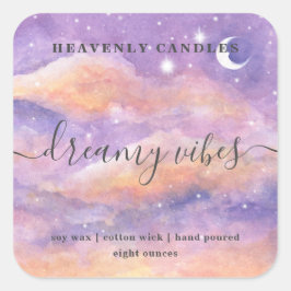 シンプル自家製キャンドルステッカー スクエアシール