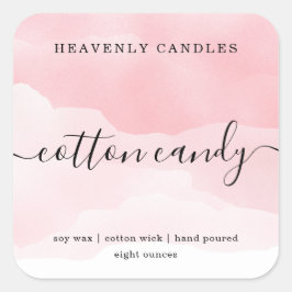 シンプル自家製キャンドルステッカー スクエアシール