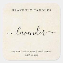 シンプル自家製キャンドルステッカー スクエアシール