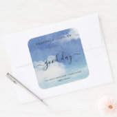 シンプル自家製キャンドルステッカー スクエアシール (封筒)