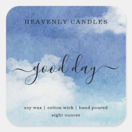 シンプル自家製キャンドルステッカー スクエアシール