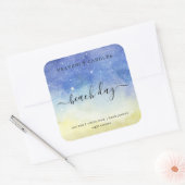 シンプル自家製キャンドルステッカー スクエアシール (封筒)