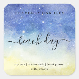 シンプル自家製キャンドルステッカー スクエアシール