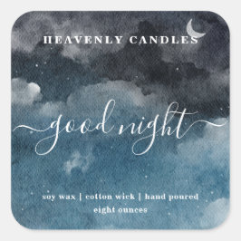 シンプル自家製キャンドルステッカー スクエアシール