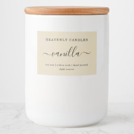 シンプル自家製キャンドルステッカー フードラベル