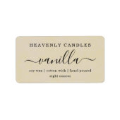 シンプル自家製キャンドルステッカー ラベル (正面)