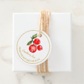 シンプル自家製クランベリージャムつるラベルlホワイト フェイバータグ (インサイチュ)