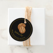 シンプル自家製クルミ油つるラベルLブラック フェイバータグ (インサイチュ)