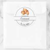 シンプル自家製クロワッサンラベル ラウンドシール (バッグ)