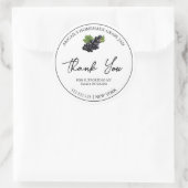 シンプル自家製グレープジャムサンキューラベル ラウンドシール (バッグ)