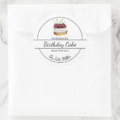 シンプル自家製ケーキラベル ラウンドシール (バッグ)