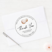 シンプル自家製ココナッツ油サンキューラベル ラウンドシール (封筒)