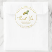 シンプル自家製コーンシロップありがとうラベル ラウンドシール (バッグ)