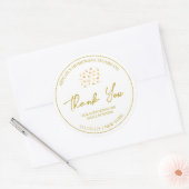 シンプル自家製ゴマ油サンキューラベル ラウンドシール (封筒)