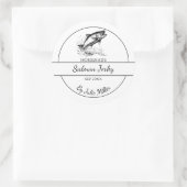 シンプル自家製サーモンジャークラベル ラウンドシール (バッグ)