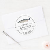 シンプル自家製サーモンジャークラベル ラウンドシール (封筒)