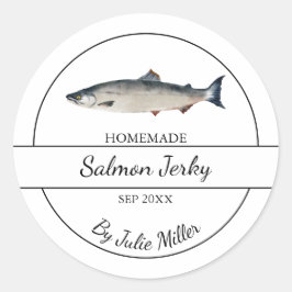 シンプル自家製サーモンジャークラベル ラウンドシール