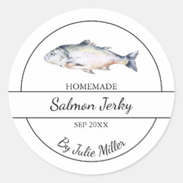 シンプル自家製サーモンジャークラベル ラウンドシール