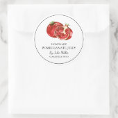 シンプル自家製ザクロ状ゼリーラベル ラウンドシール (バッグ)