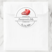 シンプル自家製ザクロ状ゼリーラベル ラウンドシール (バッグ)