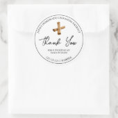 シンプル自家製シナモンエキスありがとうラベル ラウンドシール (バッグ)