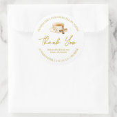 シンプル自家製シナモンティーサンキューラベル ラウンドシール (バッグ)