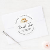 シンプル自家製シナモンティーサンキューラベル ラウンドシール (封筒)