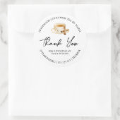 シンプル自家製シナモンティーサンキューラベル ラウンドシール (バッグ)