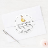 シンプル自家製シナモン注入ハニーラベル ラウンドシール (封筒)