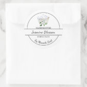 シンプル自家製ジャスミンバブルバスラベル ラウンドシール (バッグ)