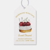 シンプル自家製スイートデザーつるトラベルLホワイト ギフトタグ (正面)