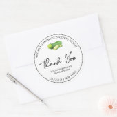 シンプル自家製ズッキーニPickleありがとうラベル ラウンドシール (封筒)