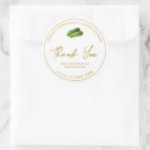 シンプル自家製ズッキーニPickleありがとうラベル ラウンドシール (バッグ)