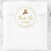 シンプル自家製ターメリックサンキューラベル ラウンドシール (バッグ)