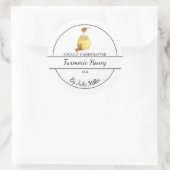 シンプル自家製ターメリック注入ハニーラベル ラウンドシール (バッグ)