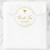 シンプル自家製ダンデリオンシロップありがとうラベル ラウンドシール (バッグ)