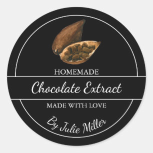 シンプル自家製チョコレートエキストラベル ラウンドシール