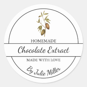 シンプル自家製チョコレートエキストラベル ラウンドシール
