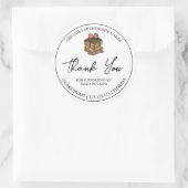 シンプル自家製デザートケーキありがとうラベル ラウンドシール (バッグ)