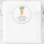 シンプル自家製ニンジン漬けラベル ラウンドシール (バッグ)