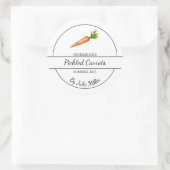 シンプル自家製ニンジン漬けラベル ラウンドシール (バッグ)