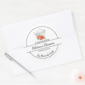 シンプル自家製ハイビスカスバブルバスラベル ラウンドシール (封筒)