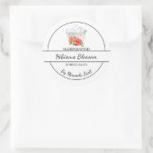 シンプル自家製ハイビスカスバブルバスラベル ラウンドシール (バッグ)