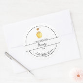 シンプル自家製ハニーラベル ラウンドシール (封筒)