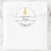 シンプル自家製ハニーラベル ラウンドシール (バッグ)