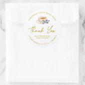 シンプル自家製バイオレットティーサンキューラベル ラウンドシール (バッグ)