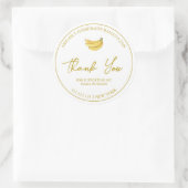 シンプル自家製バナナジャムありがとうレーベル ラウンドシール (バッグ)