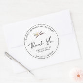 シンプル自家製バニラエキスありがとうラベル ラウンドシール (封筒)