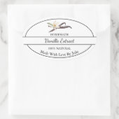 シンプル自家製バニラエキストラベル 楕円形シール (バッグ)